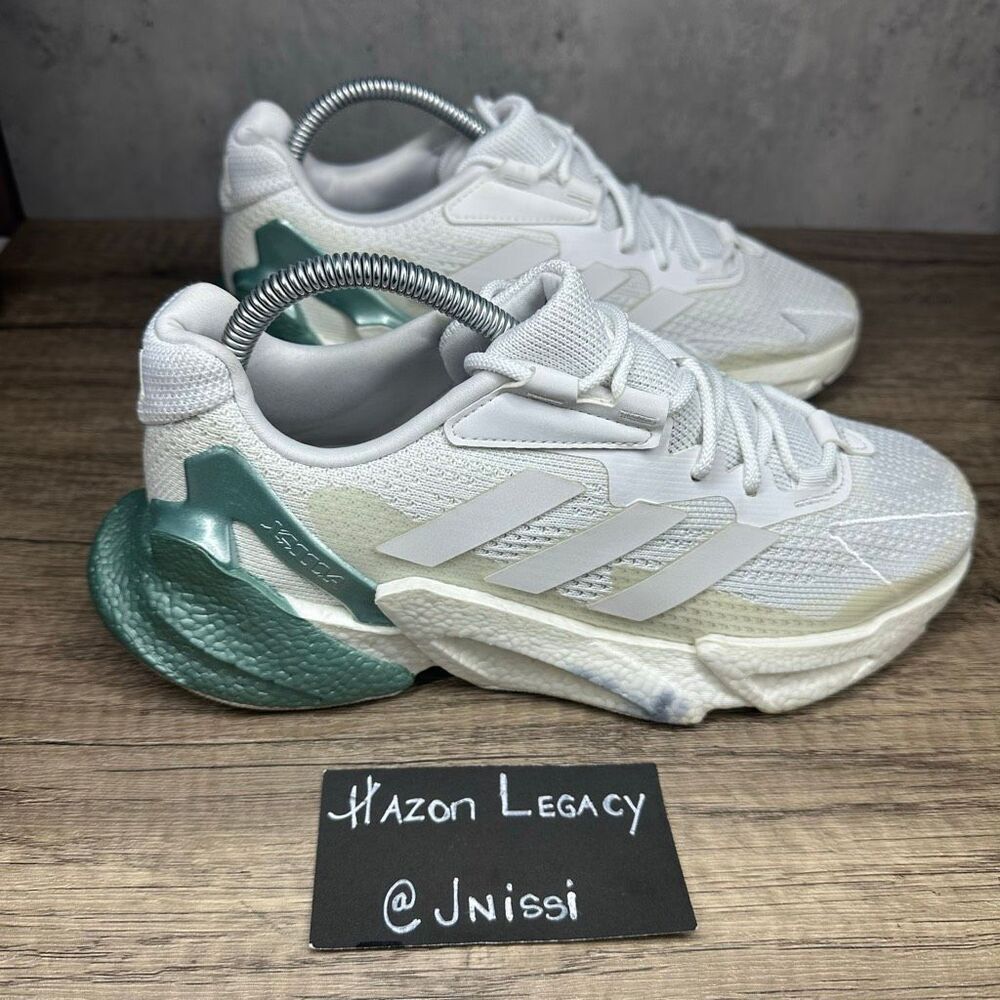 Adidas~Men’s~X9000L4 BOOST White Metallic/Green  Running  Sneakers~Size 7 - Picture 2 of 9